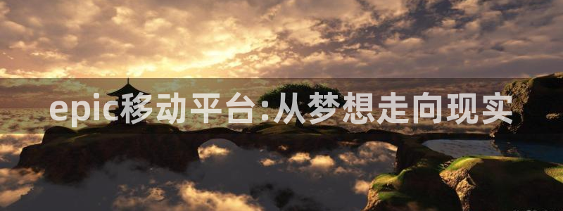 新城平台登录入口网址：epic移动平台:从梦想走向现实